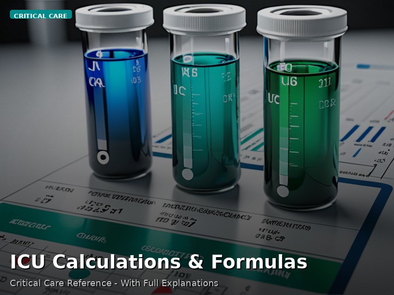 ICU Calculations & Formulas